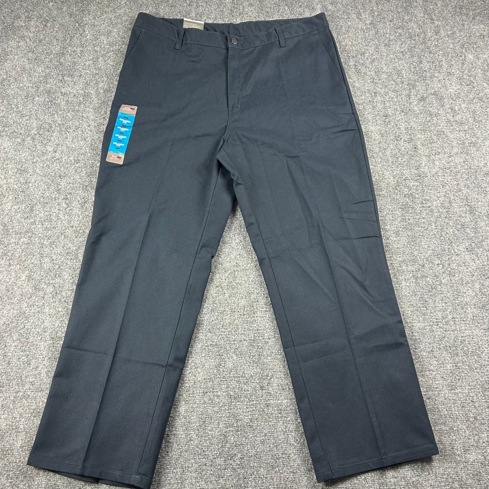 Genuine Dickies Work Pants Mens 38x30 Navy Blue Relaxed Fit Flat Front Straight
